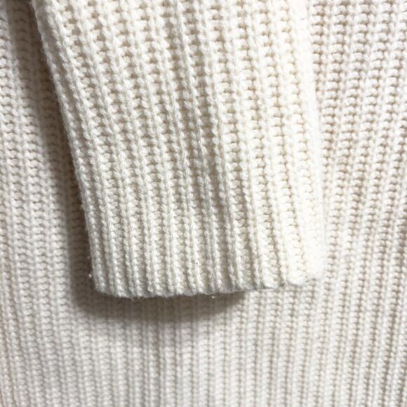 J.Crew Sweater Small New England Mock Neck Wool Tunic Sweater Ivory Cream - Picture 4 of 11